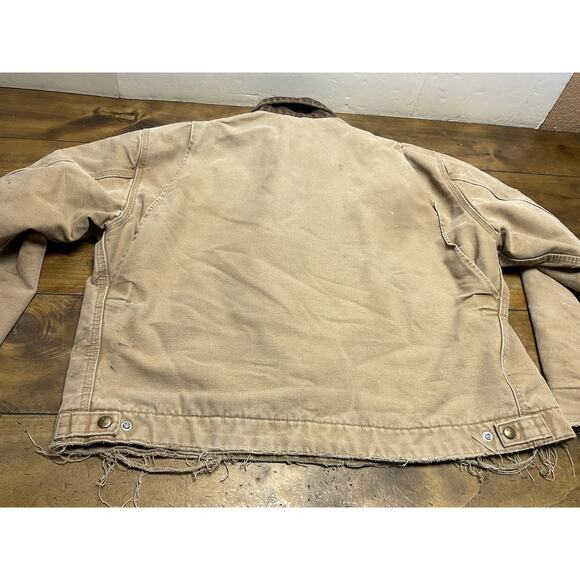 Vintage Y2K Carhartt J97 CML Detroit Canvas Work Jacket XL Distressed - Picture 14 of 16